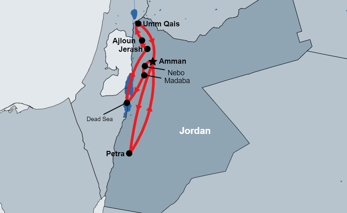 Road to Petra, Trip To Jordan map Road to Petra, Trip To Jordan map